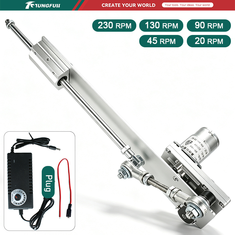 Linear Rail - 60mm-200mm Stroke Adjustable DC 24V Powerful