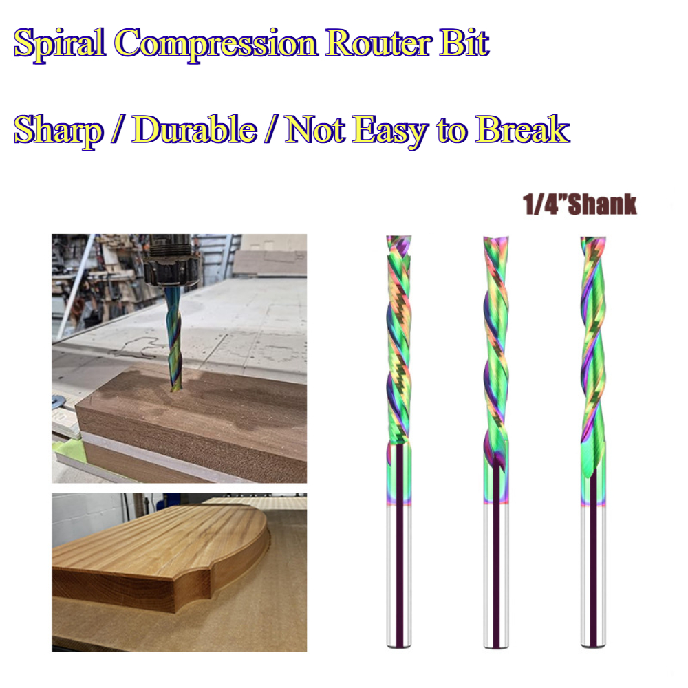 End Mill - Spiral Compression Router Bit Coating Tungsten