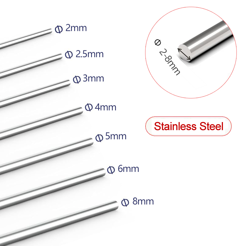 Linear Rod 8Mm - 300mm Stainles Steel Solid Round Rod