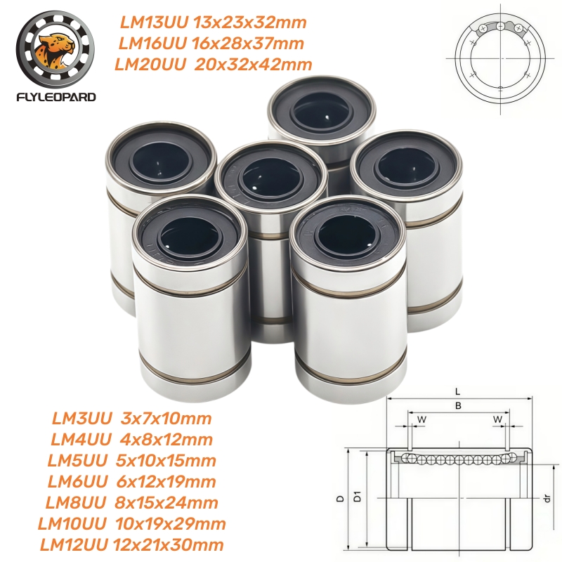 1pcs LM3UU LM4UU LM6UU LM8UU L - огляд і ціна Lm8Uu Bearing