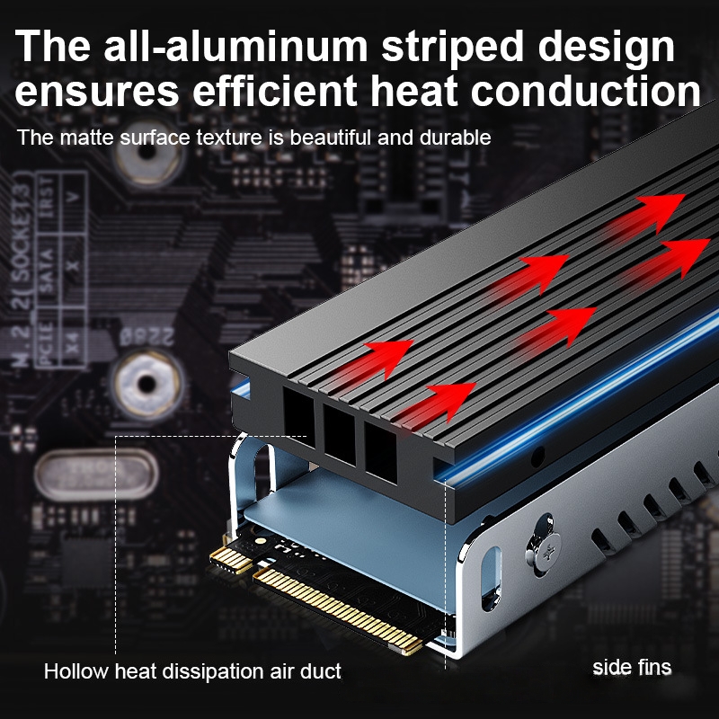 M.2 SSD Heatsink M2 2280 Solid - огляд і ціна Aluminium Extrusion