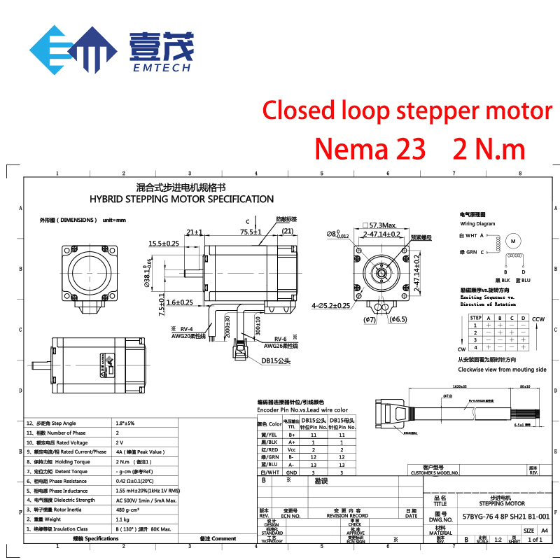 High-Performance NEMA23 Closed - огляд і ціна Nema23 Stepper