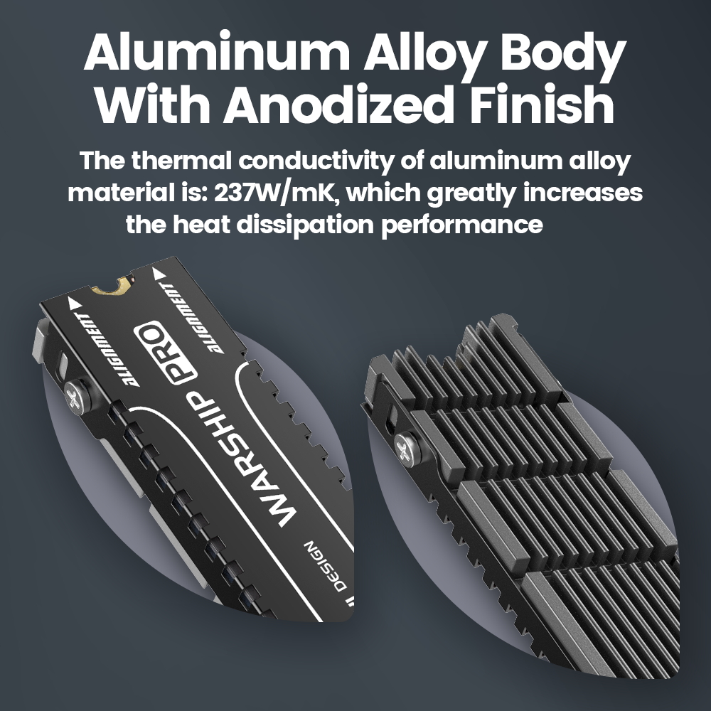 JEYI Cooler II 2280 SSD Heatsi - огляд і ціна Aluminium Extrusion