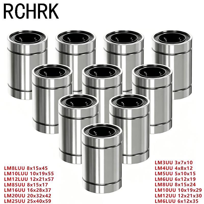4/10PCS LM8UU LM10UU LM16UU LM - огляд і ціна Linear Rod 8Mm