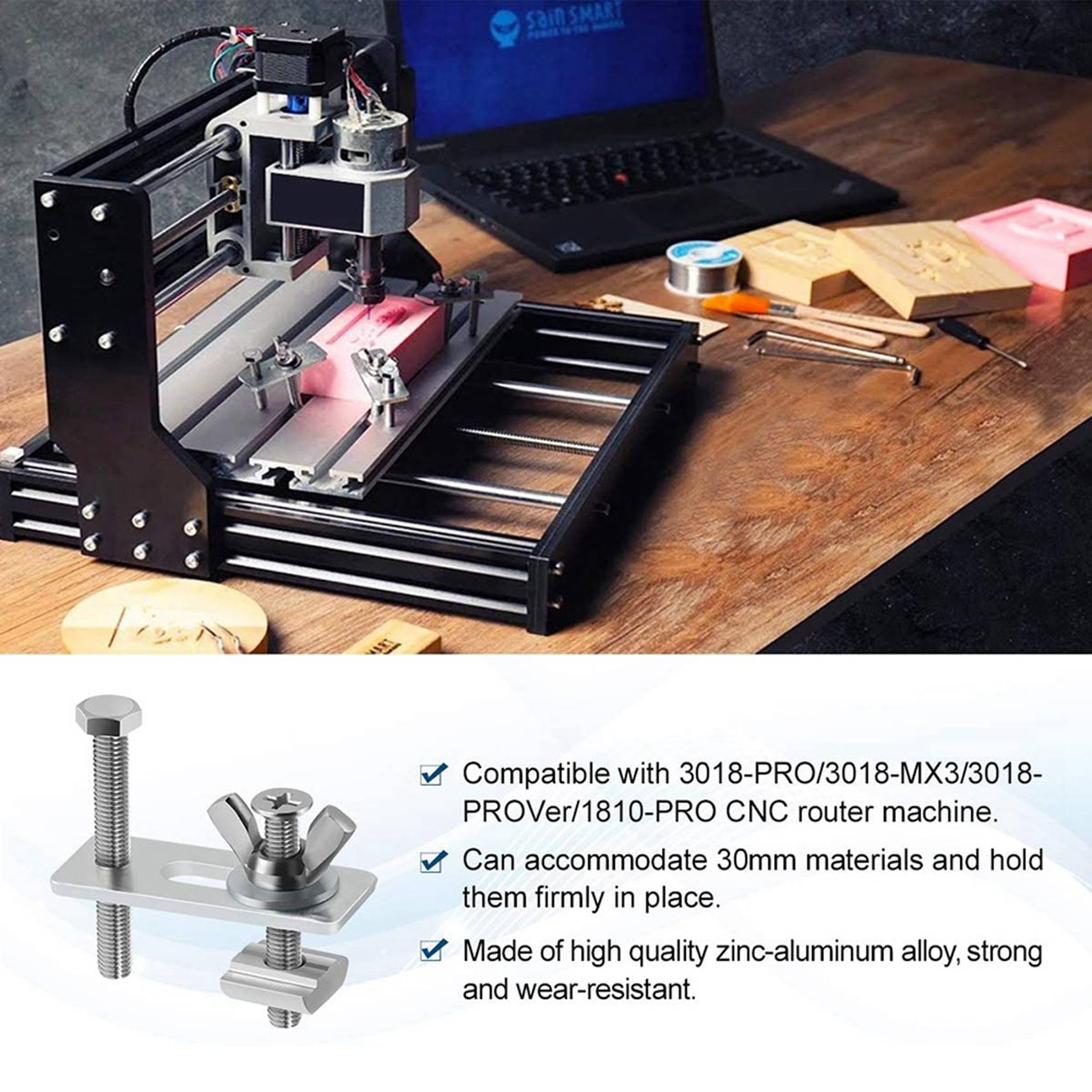 B62B-8 Pack T-Track Clamp,Mini - огляд і ціна 3018 Cnc