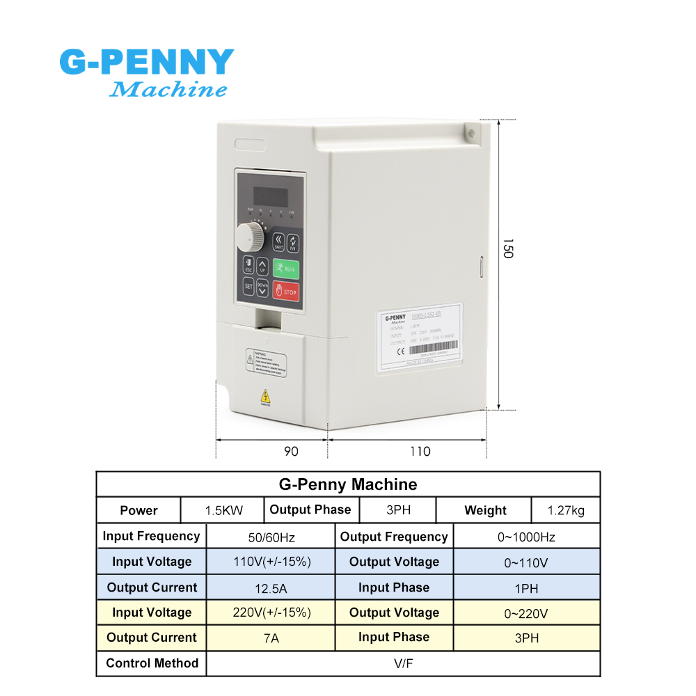 G-Penny CNC 1.5KW ER16 65mm 4  - огляд і ціна Water Cooled Spindle