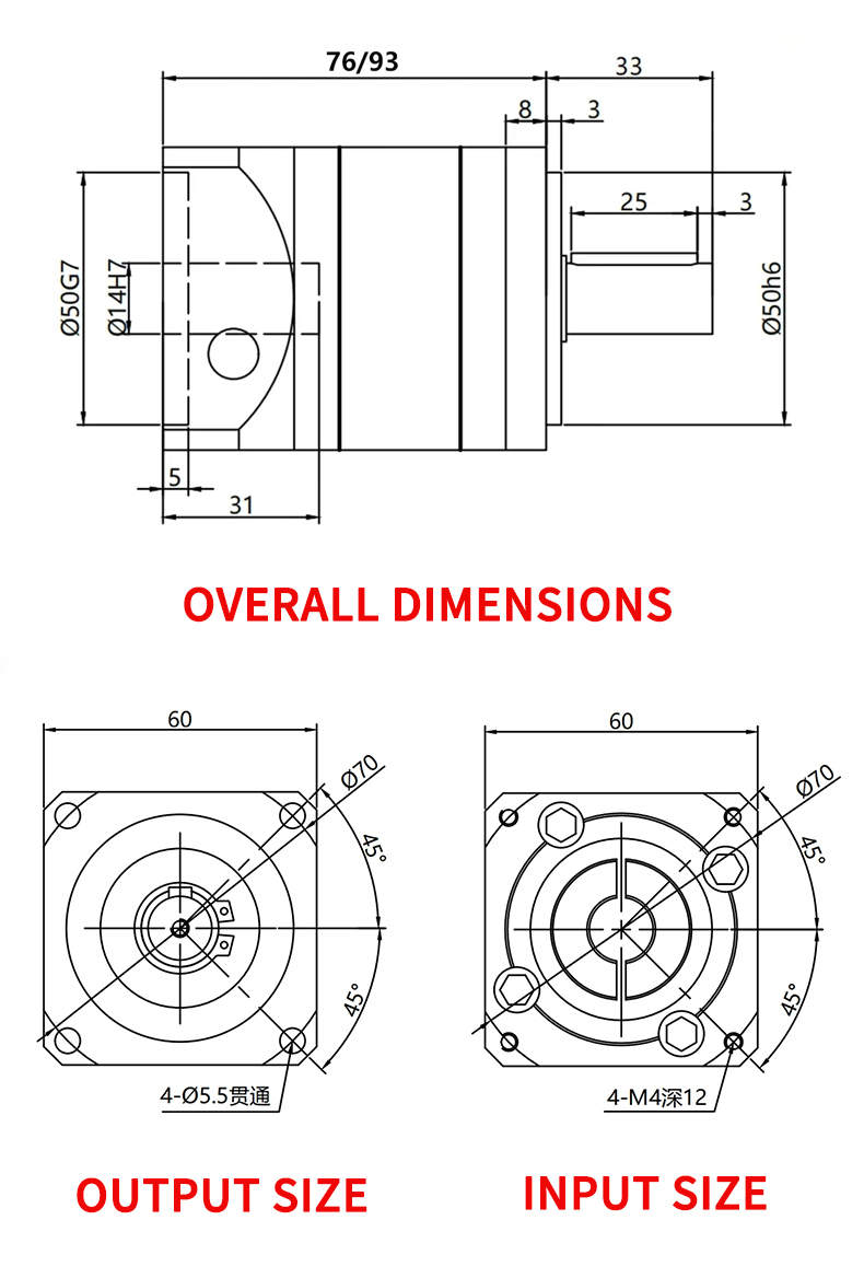 AF60 Precision Helical Planeta - огляд і ціна Nema23 Stepper