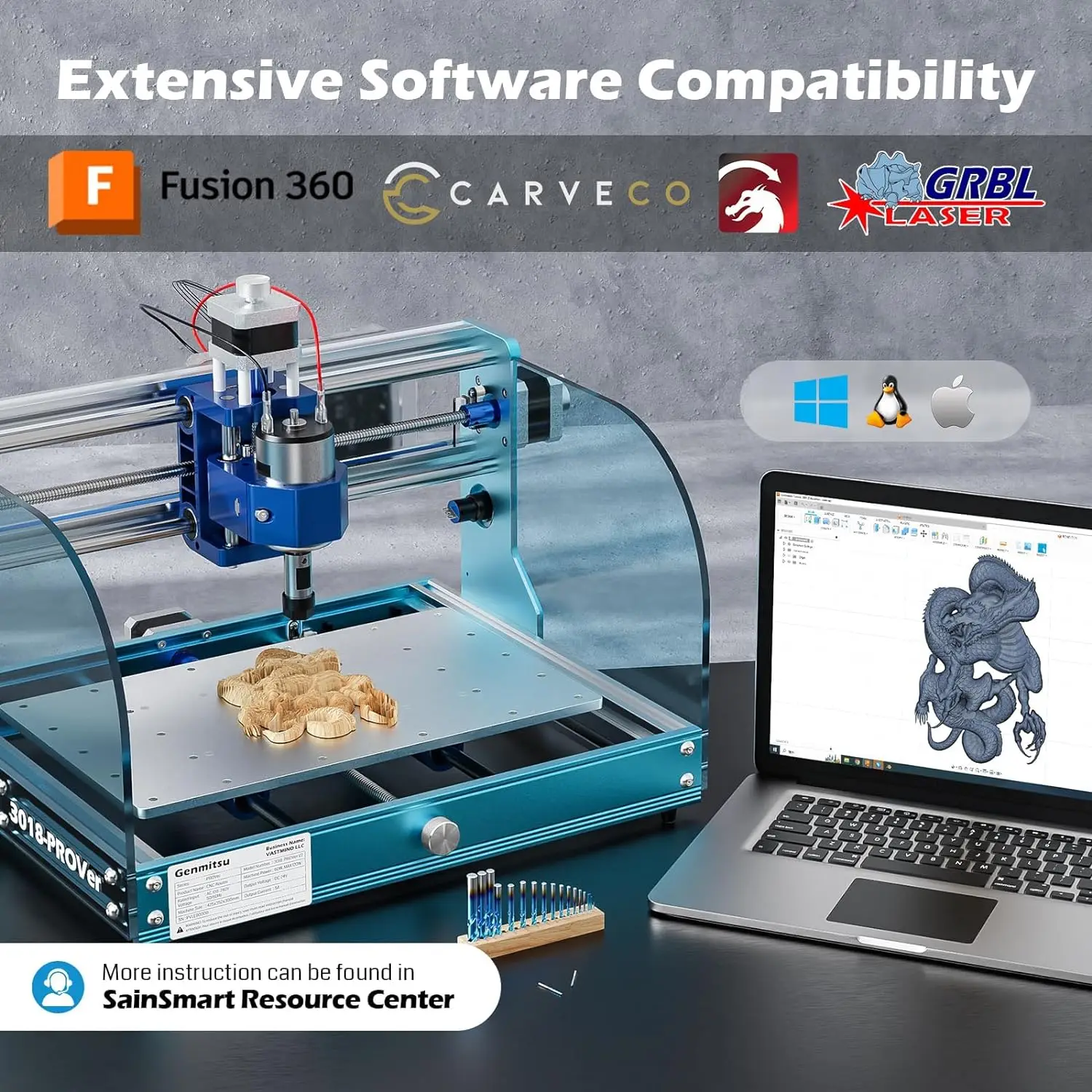 Genmitsu CNC Milling Machine W - огляд і ціна 3018 Aluminium Cnc