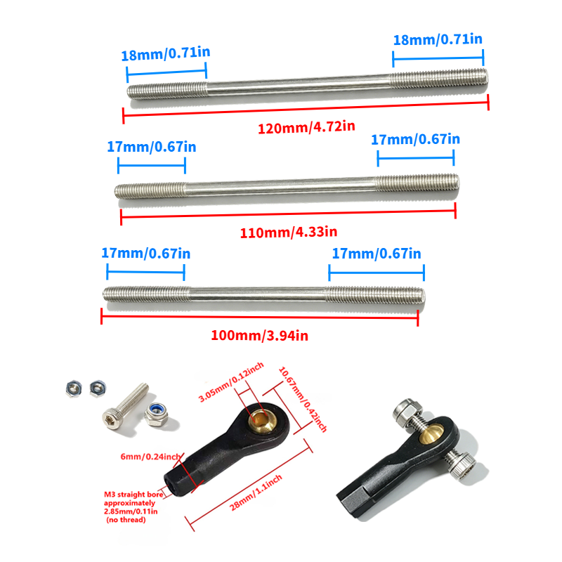Set including 2 M3 plastic bal - огляд і ціна Ball Screw
