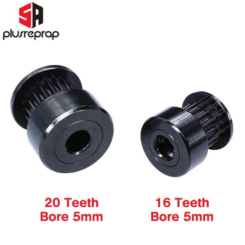 2/5 PCS GT2 16/20 Teeth Black  - огляд і ціна Gt2 Pulley