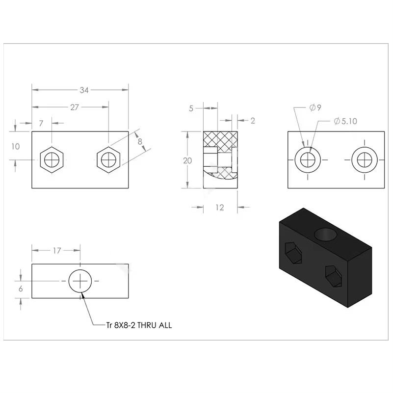 4Pcs OpenBuilds T8 Lead Screw  - огляд і ціна Linear Rod 8Mm