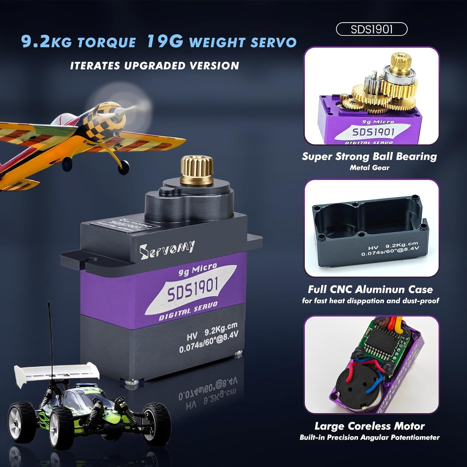 SERVOMY-SDS1901 Digital 9G Mic - огляд і ціна Servo 9G