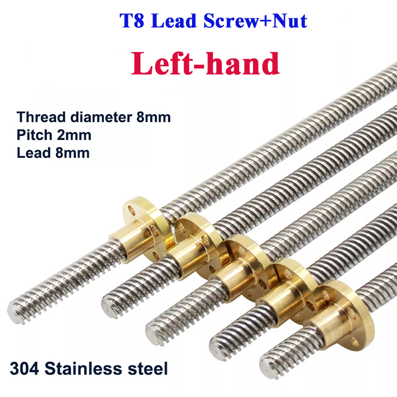 T8 Lead Screw Left-hand Thread - огляд і ціна Lead Screw 8Mm