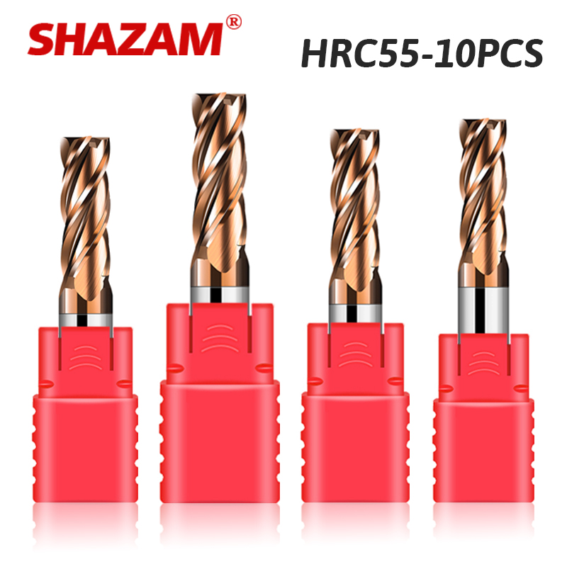 SHAZAM HRC55 4-Flute Flat End  - огляд і ціна End Mill Set