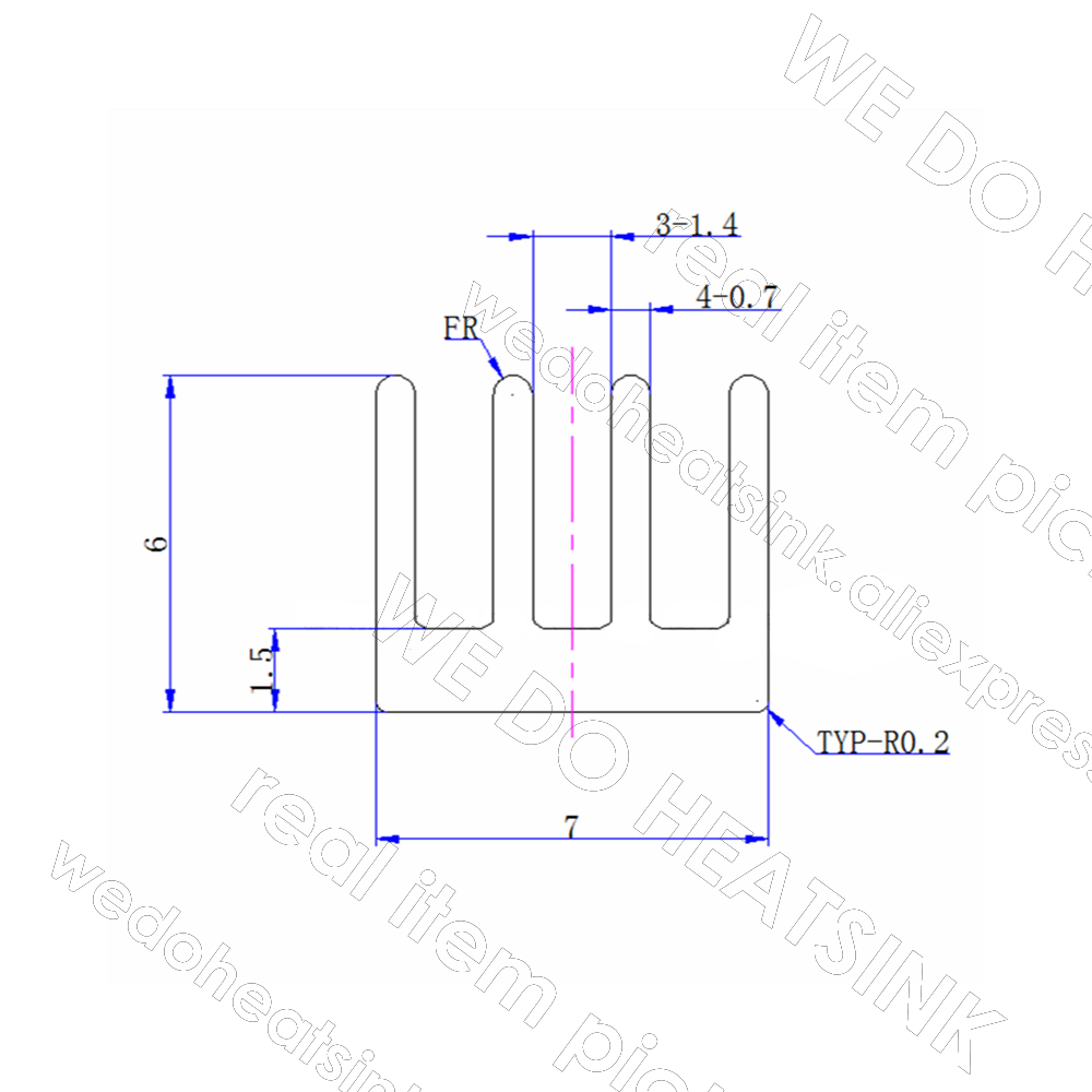 WE DO HEATSINK 50pcs/lot Tiny  - огляд і ціна Aluminium Extrusion