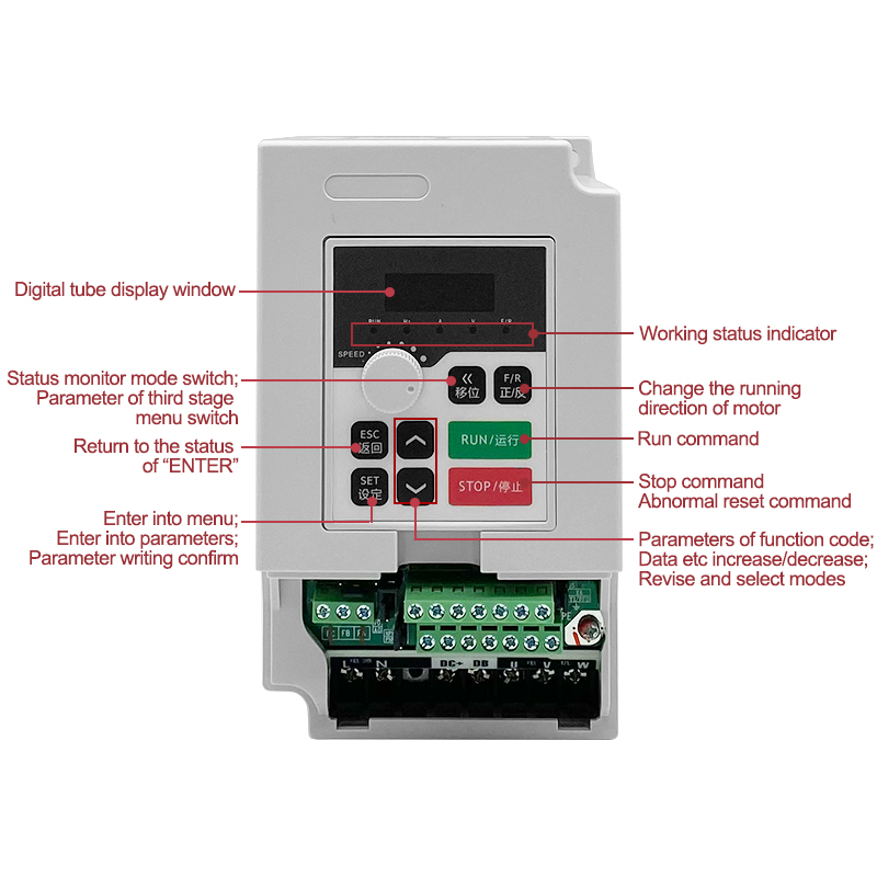 1.5kw 110v/220v/380vac Inverte - огляд і ціна Spindle Motor