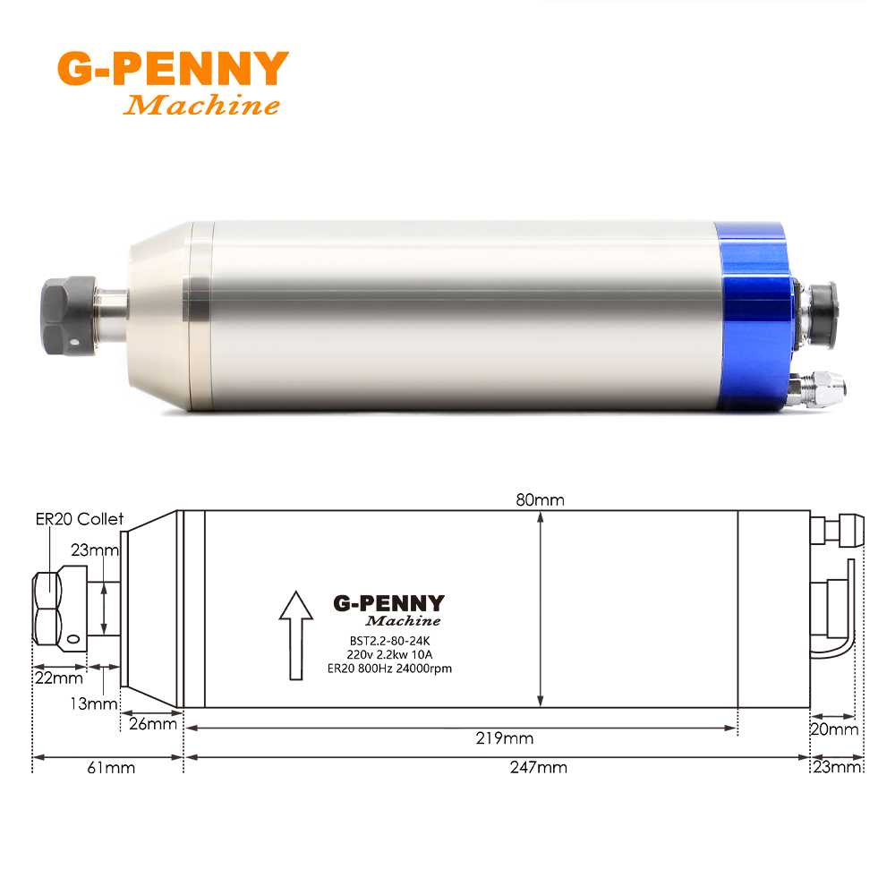 G-Penny 2.2KW Water Cooled Spi - огляд і ціна Water Cooled Spindle