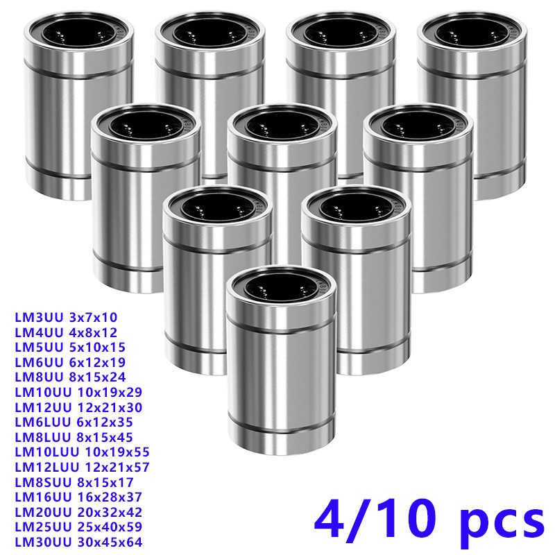4/10PCS LM8UU LM10UU LM16UU LM - огляд і ціна Lm8Uu Bearing