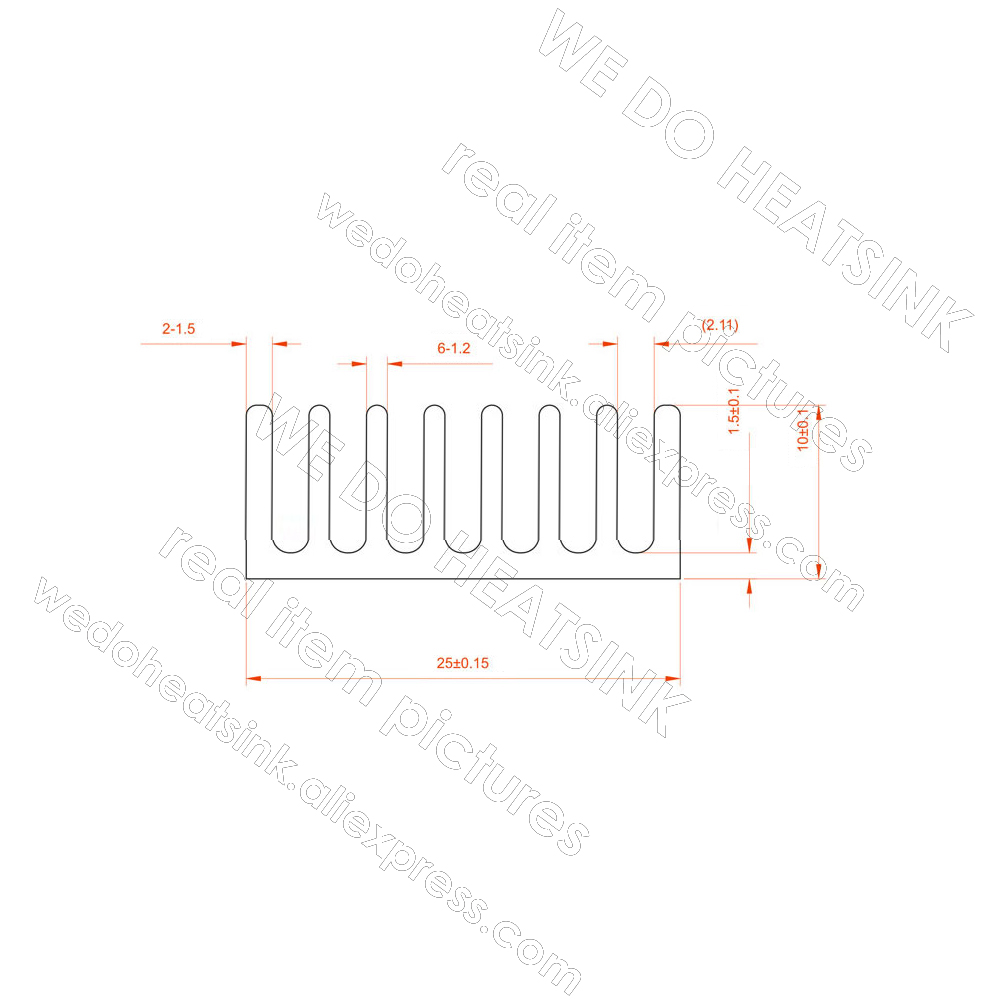 WE DO HEATSINK 12pcs 25x25x10m - огляд і ціна Aluminium Extrusion